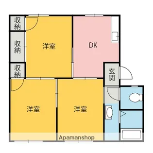 ヴィラリエゾン【B202号室】の間取り