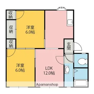 ヴィラリエゾン【A102号室】の間取り