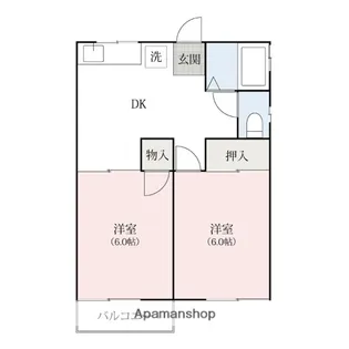 ファミーユカワイ【108号室】の間取り