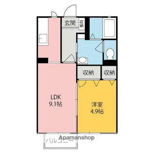 ウィルヴィレッジ【A203号室】の間取り
