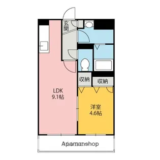 ヴァンヴェスト【A303号室】の間取り