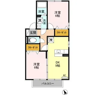 フリージアM【201号室】の間取り