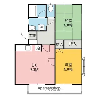 ツインハイツⅡ【101号室】の間取り
