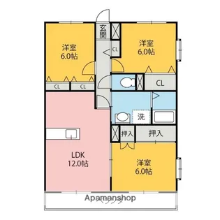 ベルエアコート【105号室】の間取り