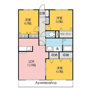 ベルエアコート【103号室】の間取り