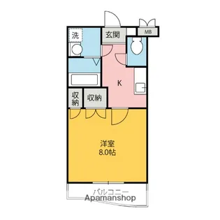 フォンテーヌマンション【1階】の間取り