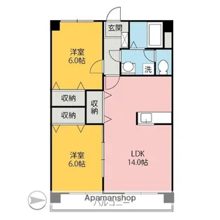 レオドリーム桐生【203号室】の間取り