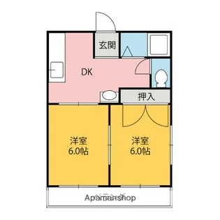 アルスしまだ【A102号室】の間取り
