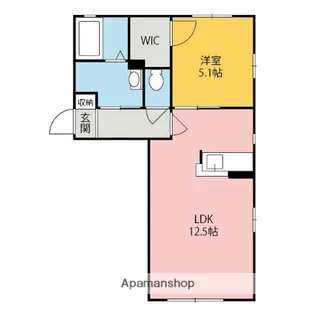 レヨンヴェール【A201号室】の間取り