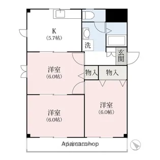 ルーチェ・アベ【102号室】の間取り