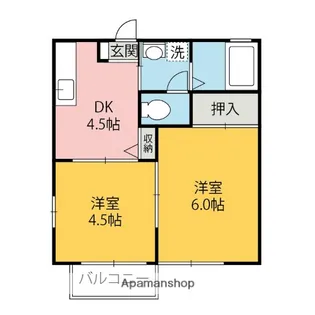 プランタン【A102号室】の間取り