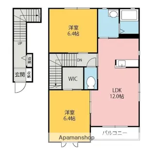 クラヴィエコスモ上泉 壱番館・弐番館【2-202号室】の間取り