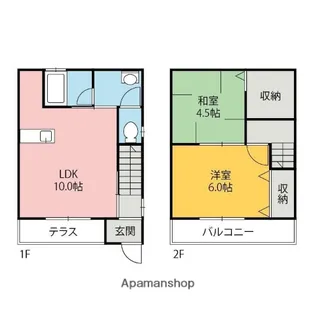 早川ハウス【B号室】の間取り