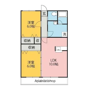 ミカレー【202号室】の間取り
