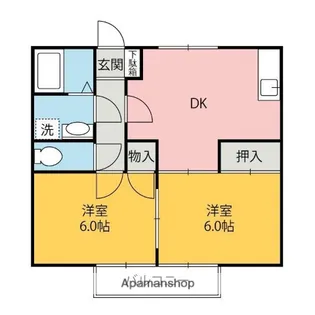 スーパードームリエゾン【B201号室】の間取り