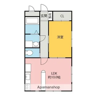 マンションエルⅡ【104号室】の間取り