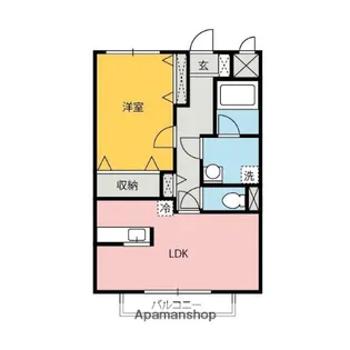 ベルメゾンプラザ【202号室】の間取り