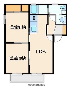 ボナール千吉良D【102号室】の間取り