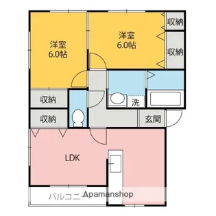 ドリームプラッツ高藤Ⅱ【1-A号室】の間取り