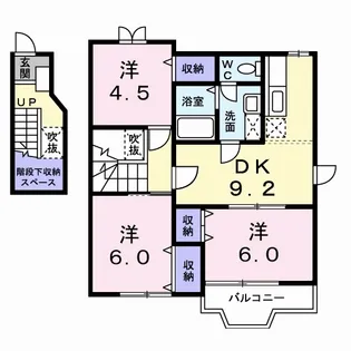 サンフラワーⅠ【2階】の間取り
