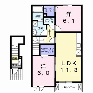アンジュ・プレッソC【2階】の間取り