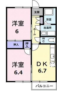 飛鳥ハイツΑ【2階】の間取り