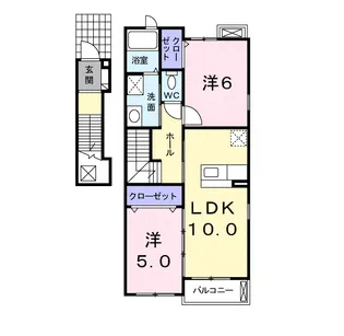 ミニョン・エレガンテ【2階】の間取り