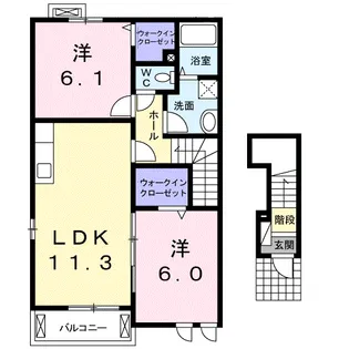 ファインB【2階】の間取り
