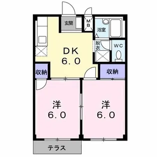 パークサイドP1【1階】の間取り