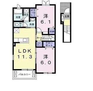 グランティアラⅣ【2階】の間取り