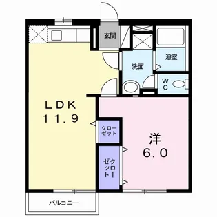 アムールB【2階】の間取り