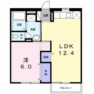 アムールB【1階】の間取り