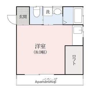 シャレル下蓮【K34号室】の間取り