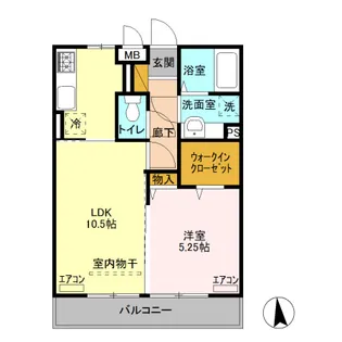 ハイグレードみずほ野 Ⅱ【1階】の間取り