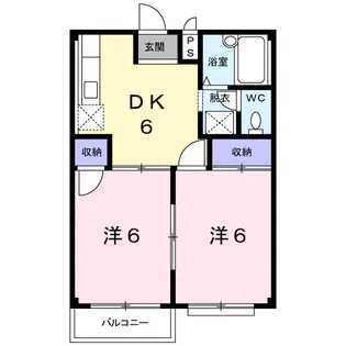 五料ハイツ【2階】の間取り