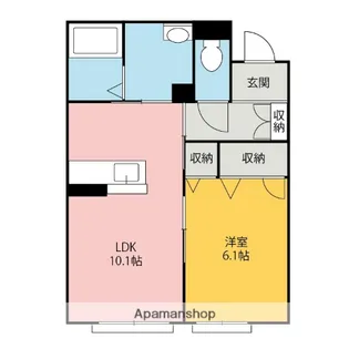 ルーシーエメラルド【3階】の間取り