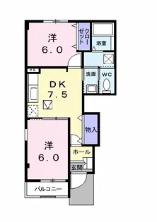 テラス田園A【1階】の間取り