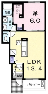 メゾン・ド・ソレイユA【1階】の間取り