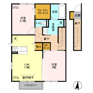 メゾン ボヌールI【2階】の間取り