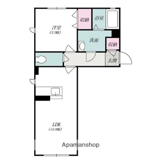 アルカサールAB【A103号室】の間取り
