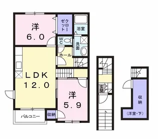 昭和ビューティフルA【2階】の間取り
