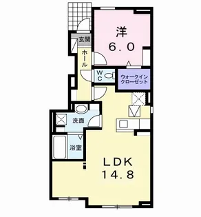 ヴィラ プラシードA【1階】の間取り