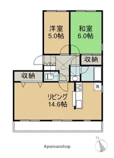 メゾンドファミール【203号室】の間取り