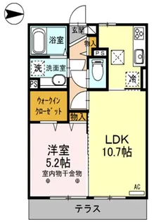 エメラルドグリーン【1階】の間取り