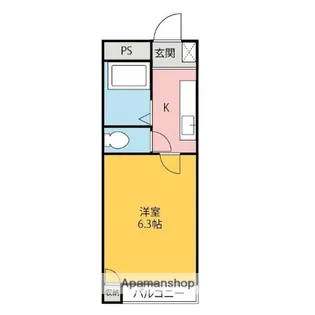 フラッツプラザK A棟【A202号室】の間取り