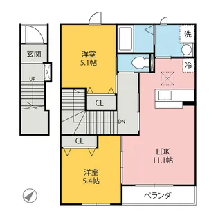 来夢5【2階】の間取り