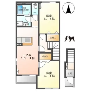 アラモード ガーデン【2階】の間取り