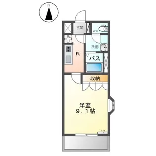 1Kの間取り画像