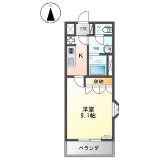 1Kの間取り画像