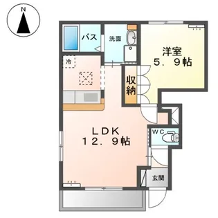 マーチ ブラウンⅠ【1階】の間取り